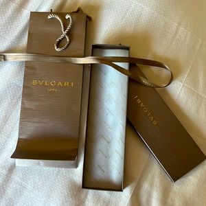 Bvlgari tie box, bag and ribbon